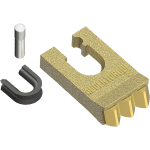 auger tooth with pin and rubber