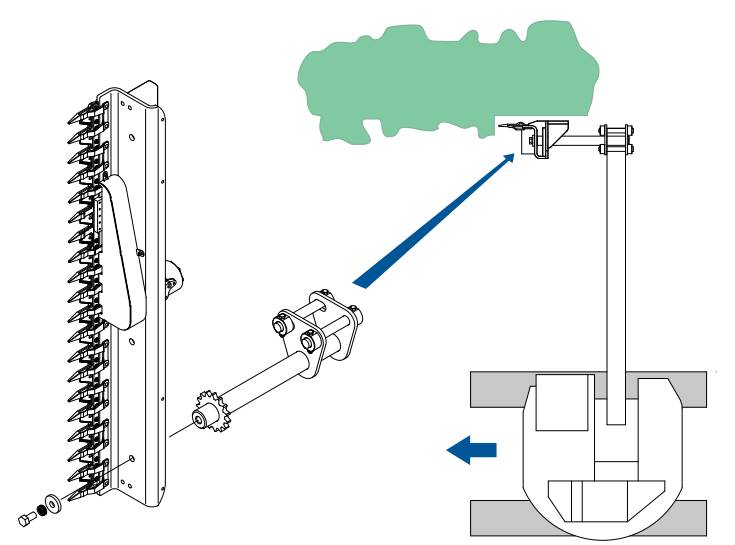standard excavator sickle bar mount