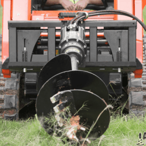 auger drive on skid steer with auger bit