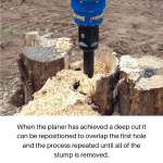 stump planer finish cut