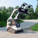 skid steer grapple rake open