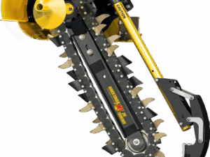 mini excavator and skid steer trencher attachment