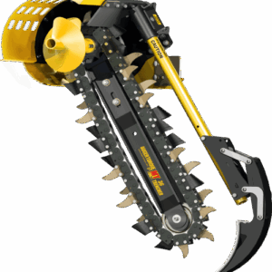 mini excavator and skid steer trencher attachment