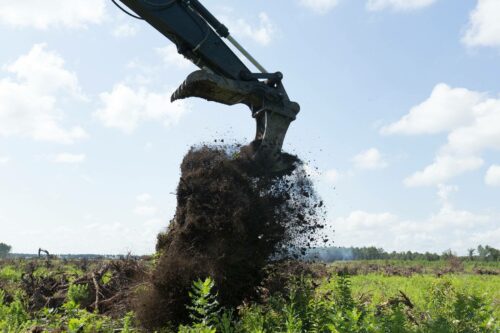 excavator stump puller