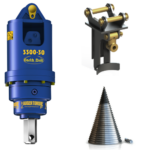 excavator auger log splitter package