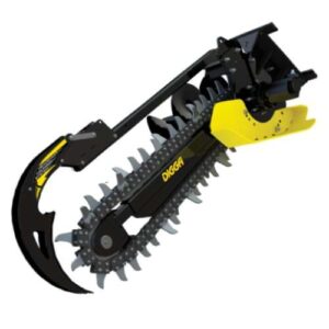 skid steer high flow trencher digga