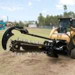 digga xd high flow trencher on skid steer