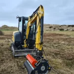 cangini flail mower on excavator