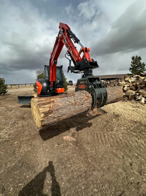 excavator grapple on Kubota U55